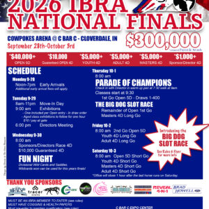 2026 Tough 1 IBRA Nationals Finals Entries